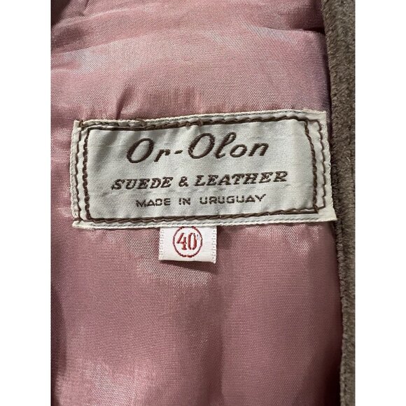 Or-Olon Suede Leather Vest Men Size 40 Brown Button Down Dress Style‎ Classic - Picture 6 of 12